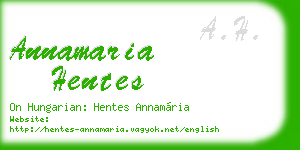 annamaria hentes business card